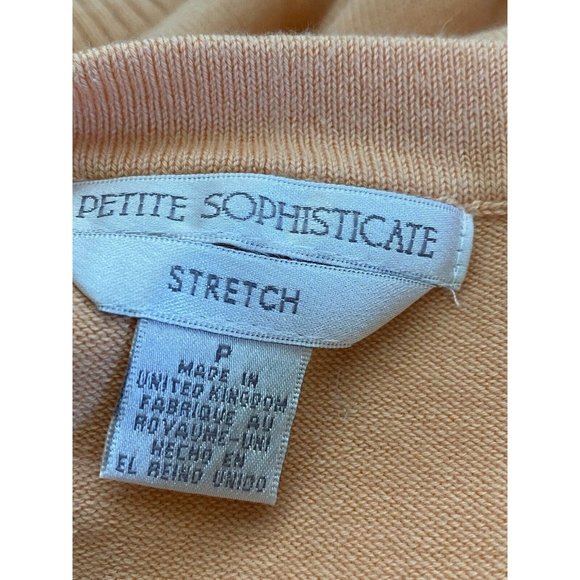 Petite Sophisticate Orange Cotton Spandex Vintage Cardigan Shell Set Size P EUC - Picture 7 of 16